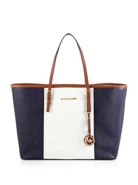 michael kors colorblocked tote|michael kors shopper tote.